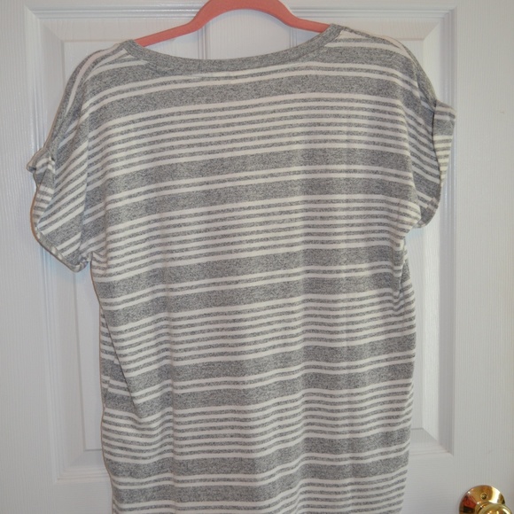 Grey and White Stripe Softspun Top - Picture 3 of 3